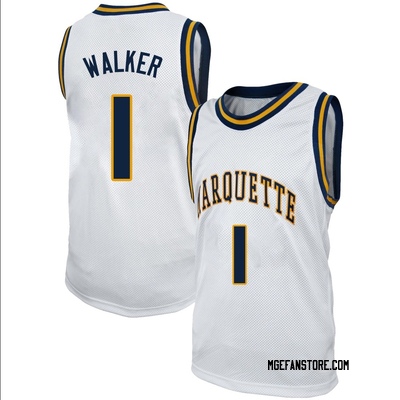 Men's Nash Walker Marquette Golden Eagles Replica Original Retro Brand Basketball Jersey - White