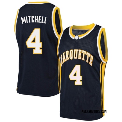 Men's Stevie Mitchell Marquette Golden Eagles Replica Original Retro Brand Basketball Jersey - Navy