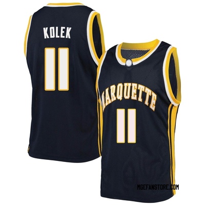 Men's Tyler Kolek Marquette Golden Eagles Replica Original Retro Brand Basketball Jersey - Navy