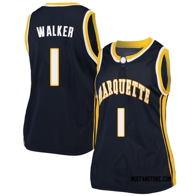 Women's Nash Walker Marquette Golden Eagles Replica Original Retro Brand Basketball Jersey - Navy